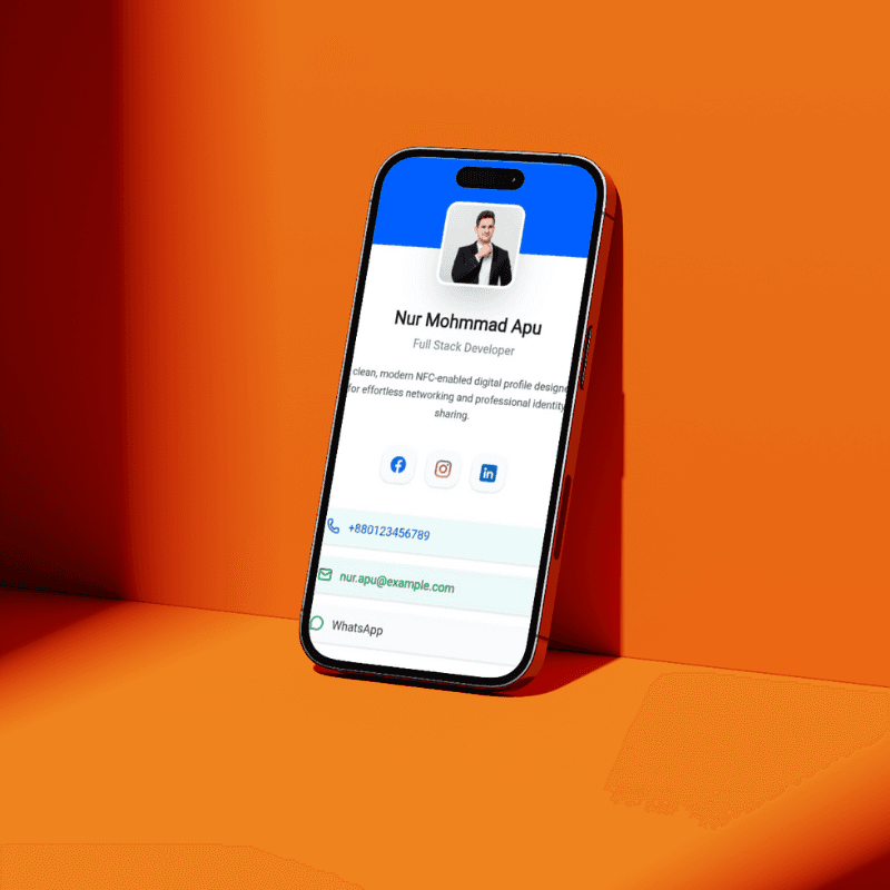 Your Online Profile - step of Smart NFC business card process